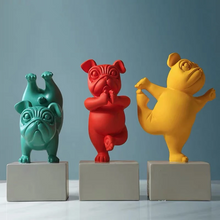 Load image into Gallery viewer, Yoga Bulldog Statue Ornament