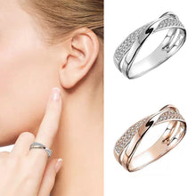 Load image into Gallery viewer, X Shape Cross Ring for Women