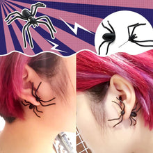 Load image into Gallery viewer, Halloween Gothic Spider Earrings