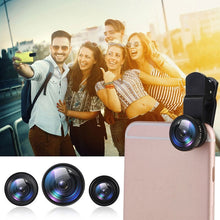 Load image into Gallery viewer, 3 in 1 Clip on 180 Degree Fish Eye Lens
