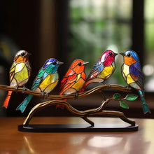 Load image into Gallery viewer, 🌈Stained Glass Birds on Branch Desktop Ornaments🕊️