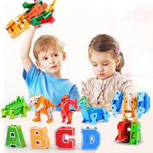 Load image into Gallery viewer, English Letters Deformed Dinosaur Toys