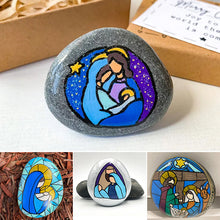 Load image into Gallery viewer, Nativity Scene Painted Rock