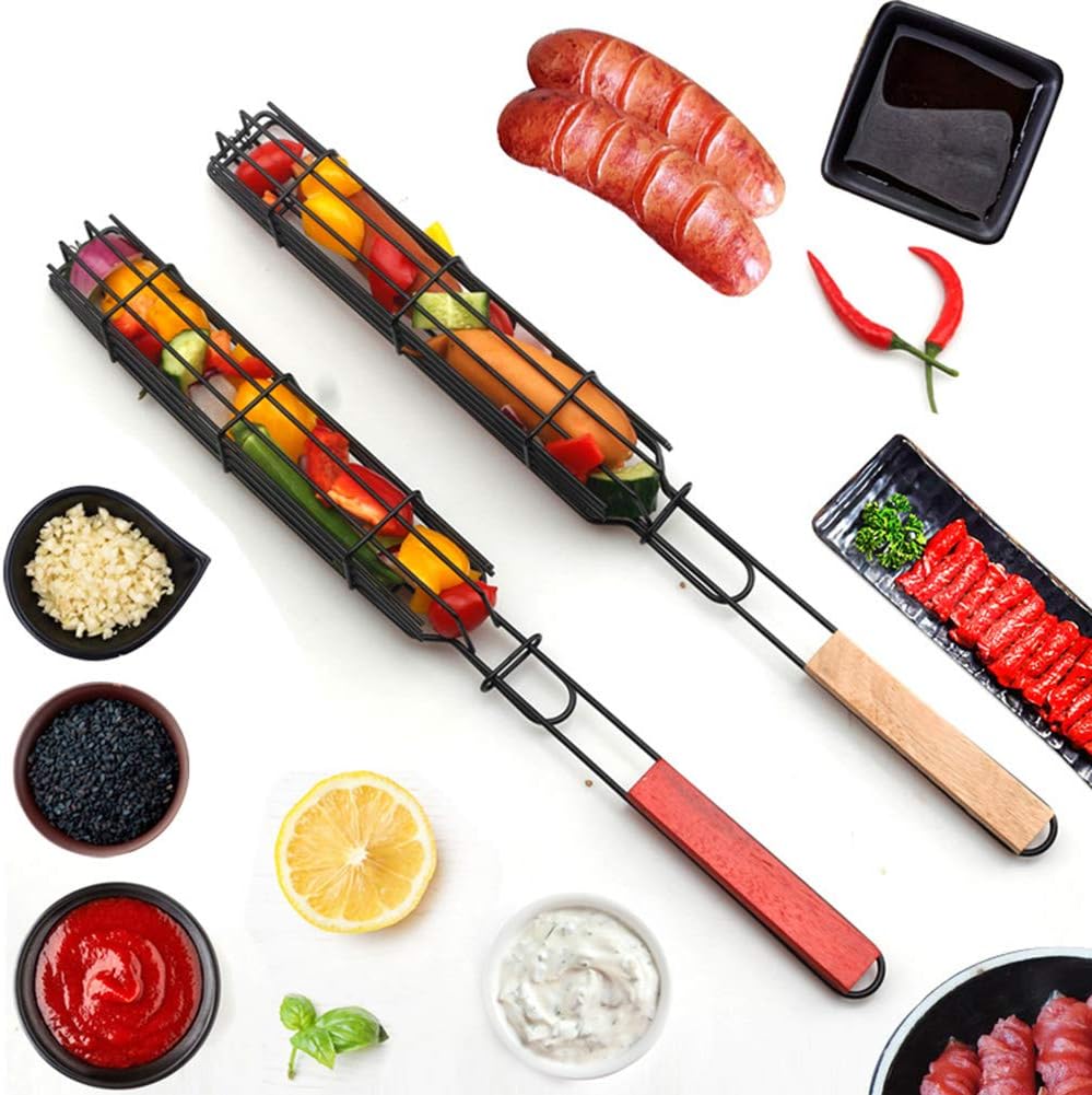 Reusable Kabob Grill Baskets