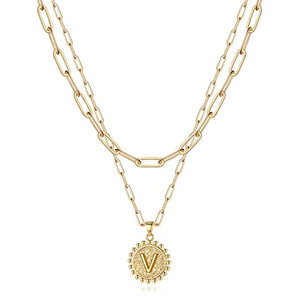 Gold Initial Necklaces for Women