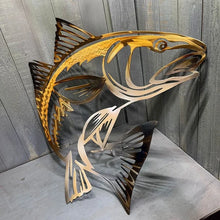 Load image into Gallery viewer, Metal Fish with Hooks Plasma Cut Sign Art🎣