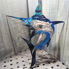 Load image into Gallery viewer, Metal Fish with Hooks Plasma Cut Sign Art🎣