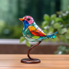 Load image into Gallery viewer, 🌈Stained Glass Birds on Branch Desktop Ornaments🕊️
