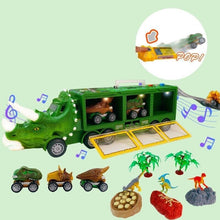 Load image into Gallery viewer, Dinosaur transport toy car with its own music and lights