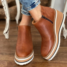 Load image into Gallery viewer, Platform Heeled Boots with Zipper