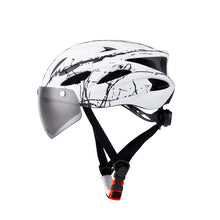 Load image into Gallery viewer, Bike Helmet with Goggles Visor and LED Back Light