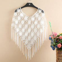 Load image into Gallery viewer, Vintage Hollowed Out Knitted Hessian Shawls