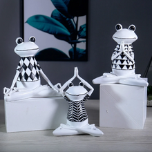 Load image into Gallery viewer, White Yoga/Meditation Frog Ornament