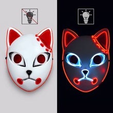 Load image into Gallery viewer, Halloween led glowing cat mask