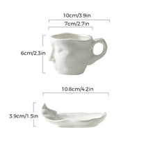 Load image into Gallery viewer, Metal touching face creative ceramic kiss Coffee cup