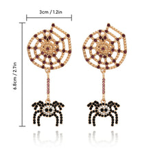 Load image into Gallery viewer, Halloween Spider Web Earrings