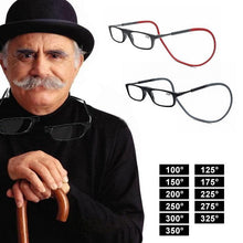Load image into Gallery viewer, Telescopic magnetic hanging neck reading glasses