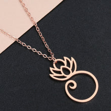 Load image into Gallery viewer, Women Lotus shiny Necklace