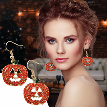 Load image into Gallery viewer, Halloween Pumpkin Earrings