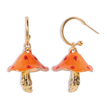 Load image into Gallery viewer, Small Mushroom Drop Earrings