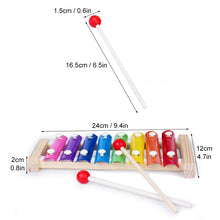 Load image into Gallery viewer, Wooden Octave Knocking Piano Baby Beat Xylophone