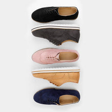 Load image into Gallery viewer, Women's flat suede casual shoes round toe