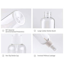 Load image into Gallery viewer, Portable Bottles Empty Clear Plastic Fine Mist Spray Bottles (3 PCs)
