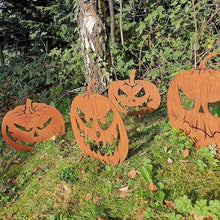 Load image into Gallery viewer, Metal Halloween Pumpkin Decoration