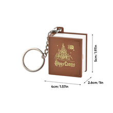 Load image into Gallery viewer, 3D Stereoscopic Book Folding Pop-Up Book Keychain