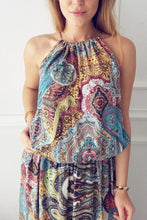 Load image into Gallery viewer, New Halter Printed Sleeveless Maxi Dress