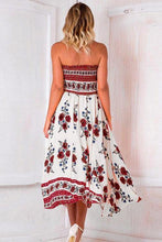 Load image into Gallery viewer, New Off Shoulder Elastic Strapless Irregular Printing Vacation Dress.AQ