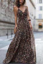 Load image into Gallery viewer, New Sexy Leopard Print Sleeveless Maxi Dress.AQ