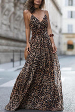 Load image into Gallery viewer, New Sexy Leopard Print Sleeveless Maxi Dress.AQ