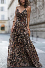 Load image into Gallery viewer, New Sexy Leopard Print Sleeveless Maxi Dress.AQ
