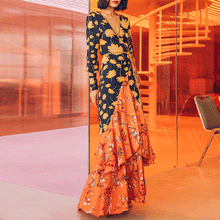 Load image into Gallery viewer, New Gorgeous V Collar Floral Printed Split Joint Maxi Dress.MC