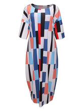 Load image into Gallery viewer, New Casual Sexy Off The Shoulder Slim Colour Stripe Print Maxi Dress.WH