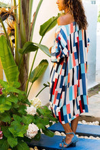 Load image into Gallery viewer, New Casual Sexy Off The Shoulder Slim Colour Stripe Print Maxi Dress.WH