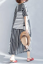 Load image into Gallery viewer, New Casual Round Neck Stripe Short Sleeve Dress.MC