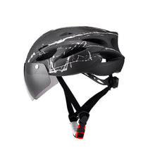 Load image into Gallery viewer, Bike Helmet with Goggles Visor and LED Back Light