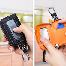 Load image into Gallery viewer, Two-Sides Mini Leather Car Key Case