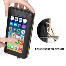 Load image into Gallery viewer, Touch Screen RFID Blocking Cellphone Purse