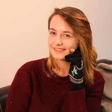Load image into Gallery viewer, Elk Snowflake Printed Knitted Touchscreen Glove