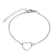 Load image into Gallery viewer, Heart Outline Ankle Bracelet