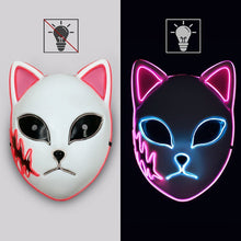 Load image into Gallery viewer, Halloween led glowing cat mask