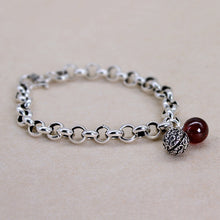 Load image into Gallery viewer, Bell Bracelet and Red Garnet