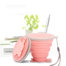 Load image into Gallery viewer, Silicone Folding Water Cups with Lids