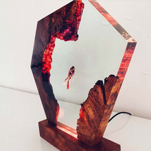 Load image into Gallery viewer, Resin Wood Light Lamp