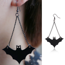 Load image into Gallery viewer, Halloween Gothic Jewelry Bat Earring and Necklace