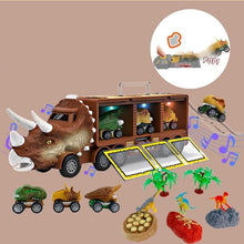Load image into Gallery viewer, Dinosaur transport toy car with its own music and lights