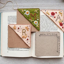 Load image into Gallery viewer, Personalized Hand Embroidered Corner Bookmark